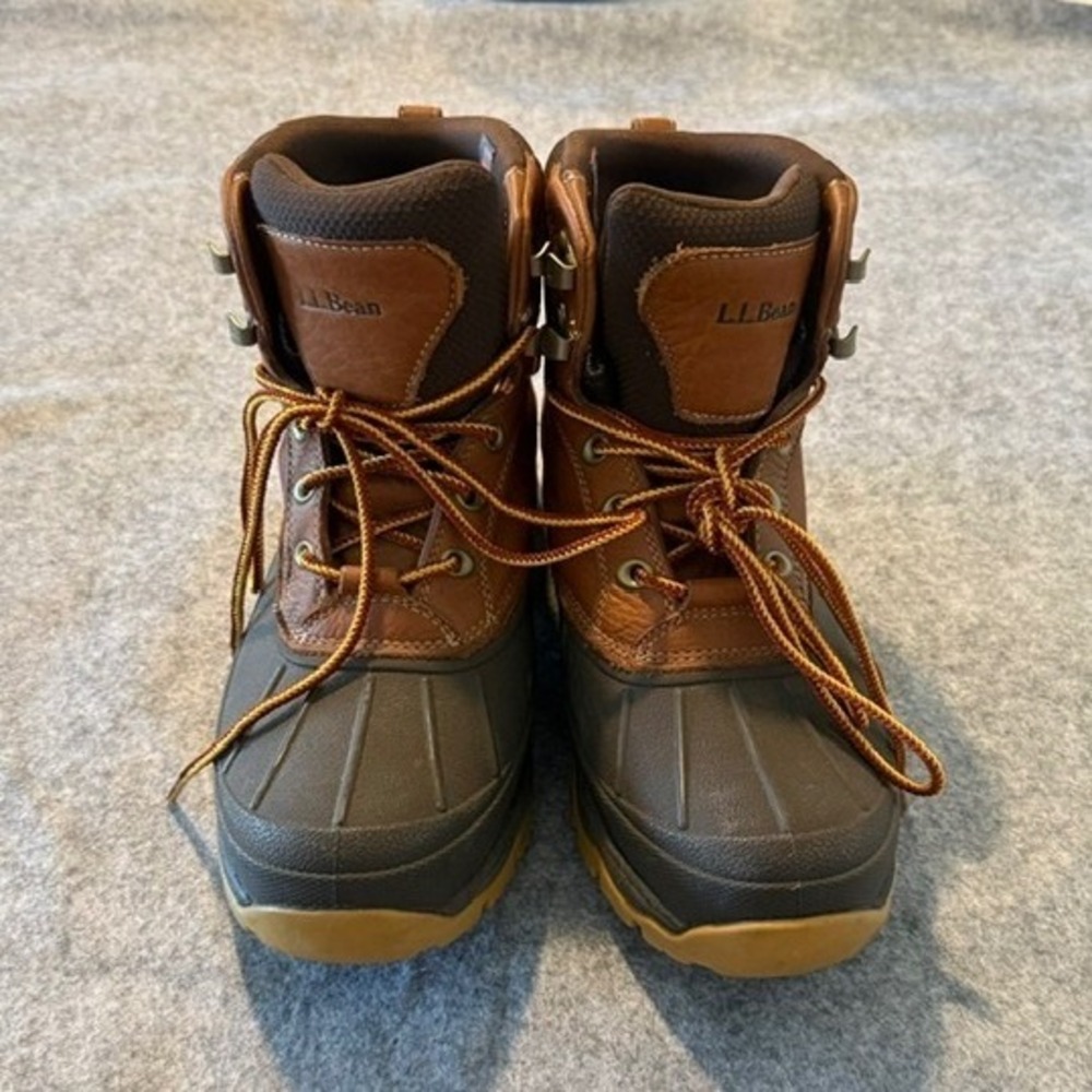 LL Bean Storm Chaser Boots Women 9 Brown Excellent Waterproof Insulated Hiking